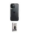 ieg™ iPhone 15 Pro Kılıf Akış Çizgi Koleksiyonu - Siyah Bilvis Hayalet Cam Ekran Koruyucu