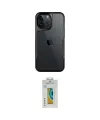 ieg™ iPhone 15 Pro Kılıf Akış Çizgi Koleksiyonu - Siyah Polymer Nano Ekran Koruyucu