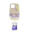 ieg™ iPhone 15 Pro Kılıf Akış Yansıma - Siyah Bilvis 5in1 5D Magic Hayalet Cam Ekran Koruyucu