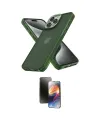 ieg™ iPhone 15 Pro Kılıf Atlas Form - Siyah 3D Antistatik Mat Seramik Nano Ekran Koruyucu