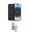ieg™ iPhone 15 Pro Kılıf Atlas Koleksiyonu - Şeffaf Royal Nano Ekran Koruyucu