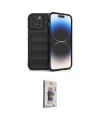 ieg™ iPhone 15 Pro Kılıf Atlas Koleksiyonu - Siyah Bilvis 3D Cam Ekran Koruyucu