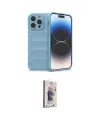 ieg™ iPhone 15 Pro Kılıf Atlas Koleksiyonu - Siyah Bilvis 3D Cam Ekran Koruyucu
