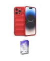 ieg™ iPhone 15 Pro Kılıf Atlas Koleksiyonu - Siyah Bilvis 5in1 3D Magic Cam Ekran Koruyucu
