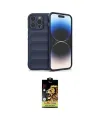 ieg™ iPhone 15 Pro Kılıf Atlas Koleksiyonu - Siyah Buffer Cam Ekran Koruyucu