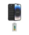 ieg™ iPhone 15 Pro Kılıf Atlas Koleksiyonu - Siyah Polymer Nano Ekran Koruyucu