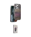 ieg™ iPhone 15 Pro Kılıf Atlas Minimal Özel Seri - Siyah Bilvis 3D Cam Ekran Koruyucu