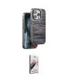 ieg™ iPhone 15 Pro Kılıf Atlas Minimal Özel Seri - Siyah Bilvis 3D Mat Cam Ekran Koruyucu