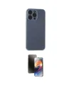 ieg™ iPhone 15 Pro Kılıf Atlas Minimal Prime - Siyah 3D Antistatik Mat Seramik Nano Ekran Koruyucu