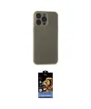 ieg™ iPhone 15 Pro Kılıf Atlas Minimal Prime - Siyah Buffer Hayalet Cam Ekran Koruyucu