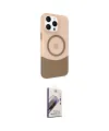 ieg™ iPhone 15 Pro Kılıf Çekirdek Asil Özel Seri - Siyah Bilvis 3D Mat Cam Ekran Koruyucu