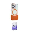 ieg™ iPhone 15 Pro Kılıf Çekirdek Asil Özel Seri - Siyah Bilvis 5in1 5D Magic Hayalet Cam Ekran Koruyucu