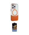 ieg™ iPhone 15 Pro Kılıf Çekirdek Asil Özel Seri - Siyah Buffer Hayalet Cam Ekran Koruyucu