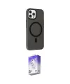 ieg™ iPhone 15 Pro Kılıf Çekirdek Modern Prime - Siyah Bilvis 5in1 3D Magic Cam Ekran Koruyucu