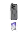 ieg™ iPhone 15 Pro Kılıf Çekirdek Yansıma Prime - Siyah Bilvis 5in1 3D Magic Cam Ekran Koruyucu