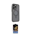 ieg™ iPhone 15 Pro Kılıf Çekirdek Yansıma Prime - Siyah Buffer Hayalet Cam Ekran Koruyucu