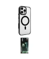 ieg™ iPhone 15 Pro Kılıf Doruk Doku Özel Seri - Siyah 360 Mat Full Body Arka Koruyucu