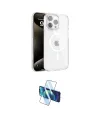 ieg™ iPhone 15 Pro Kılıf Doruk Doku Özel Seri - Siyah 3D Antistatik Cam Ekran Koruyucu
