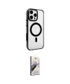 ieg™ iPhone 15 Pro Kılıf Doruk Doku Özel Seri - Siyah Bilvis 3D Mat Cam Ekran Koruyucu