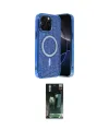 ieg™ iPhone 15 Pro Kılıf Eksen Çizgi - Şeffaf 360 Full Body Arka Koruyucu