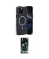 ieg™ iPhone 15 Pro Kılıf Eksen Çizgi - Şeffaf 360 Full Body Arka Koruyucu