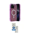 ieg™ iPhone 15 Pro Kılıf Eksen Çizgi - Şeffaf Royal Nano Ekran Koruyucu