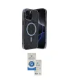 ieg™ iPhone 15 Pro Kılıf Eksen Çizgi - Şeffaf Royal Nano Ekran Koruyucu