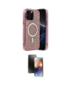 ieg™ iPhone 15 Pro Kılıf Eksen Çizgi - Siyah 3D Antistatik Mat Seramik Nano Ekran Koruyucu