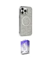 ieg™ iPhone 15 Pro Kılıf Eksen Çizgi - Siyah Bilvis 5in1 3D Magic Cam Ekran Koruyucu