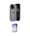 ieg™ iPhone 15 Pro Kılıf Eksen Çizgi - Siyah Bilvis 5in1 3D Magic Cam Ekran Koruyucu
