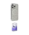 ieg™ iPhone 15 Pro Kılıf Eksen Çizgi - Siyah Bilvis 5in1 5D Magic Hayalet Cam Ekran Koruyucu