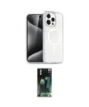 ieg™ iPhone 15 Pro Kılıf Eksen Doku Koleksiyonu - Şeffaf 360 Full Body Arka Koruyucu