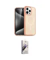 ieg™ iPhone 15 Pro Kılıf Eksen Doku Koleksiyonu - Siyah Bilvis 3D Mat Cam Ekran Koruyucu