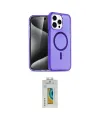 ieg™ iPhone 15 Pro Kılıf Eksen Doku Koleksiyonu - Siyah Polymer Nano Ekran Koruyucu