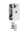 ieg™ iPhone 15 Pro Kılıf Eksen Form Koleksiyonu - Şeffaf Royal Nano Ekran Koruyucu