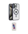 ieg™ iPhone 15 Pro Kılıf Eksen Form Koleksiyonu - Siyah Joko 5D Cam