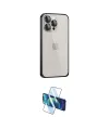 ieg™ iPhone 15 Pro Kılıf Eksen Form Serisi - Siyah 3D Antistatik Seramik Nano Ekran Koruyucu