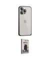 ieg™ iPhone 15 Pro Kılıf Eksen Form Serisi - Siyah Bilvis Hayalet Cam Ekran Koruyucu