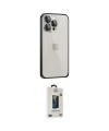 ieg™ iPhone 15 Pro Kılıf Eksen Form Serisi - Siyah Bilvis Hayalet Cam Ekran Koruyucu