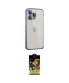 ieg™ iPhone 15 Pro Kılıf Eksen Form Serisi - Siyah Buffer Cam Ekran Koruyucu