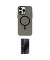 ieg™ iPhone 15 Pro Kılıf Eksen Işık Prime - Siyah 3D Antistatik Hayalet Cam Ekran Koruyucu