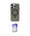 ieg™ iPhone 15 Pro Kılıf Eksen Işık Prime - Siyah Bilvis 5in1 3D Magic Cam Ekran Koruyucu