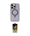 ieg™ iPhone 15 Pro Kılıf Eksen Işık Prime - Siyah Buffer Cam Ekran Koruyucu