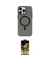 ieg™ iPhone 15 Pro Kılıf Eksen Işık Prime - Siyah Buffer Cam Ekran Koruyucu