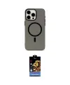 ieg™ iPhone 15 Pro Kılıf Eksen Işık Prime - Siyah Buffer Hayalet Cam Ekran Koruyucu