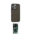 ieg™ iPhone 15 Pro Kılıf Eksen Işık - Siyah 360 Mat Full Body Arka Koruyucu