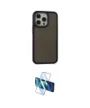ieg™ iPhone 15 Pro Kılıf Eksen Işık - Siyah 3D Antistatik Cam Ekran Koruyucu