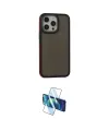 ieg™ iPhone 15 Pro Kılıf Eksen Işık - Siyah 3D Antistatik Cam Ekran Koruyucu