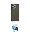 ieg™ iPhone 15 Pro Kılıf Eksen Işık - Siyah 3D Antistatik Cam Ekran Koruyucu