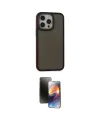 ieg™ iPhone 15 Pro Kılıf Eksen Işık - Siyah 3D Antistatik Mat Seramik Nano Ekran Koruyucu